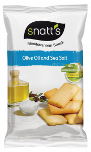 Snatt's Mediterranean bread snacks Olive oil & sea salt Pillow bag 120 gr